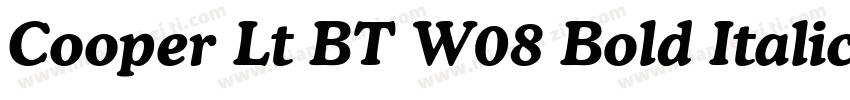 Cooper Lt BT W08 Bold Italic字体转换